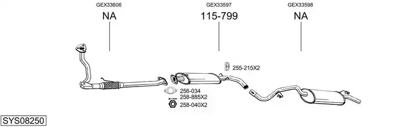 BOSAL SYS08250