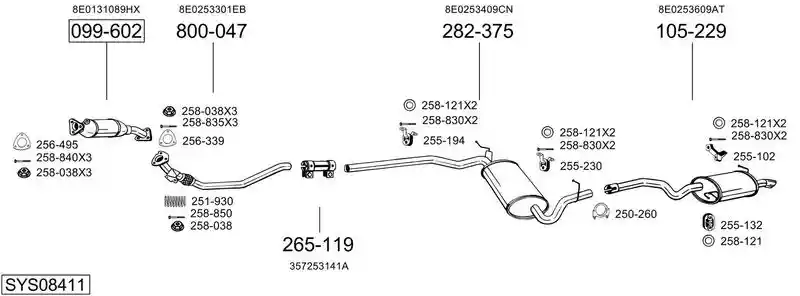 BOSAL SYS08411