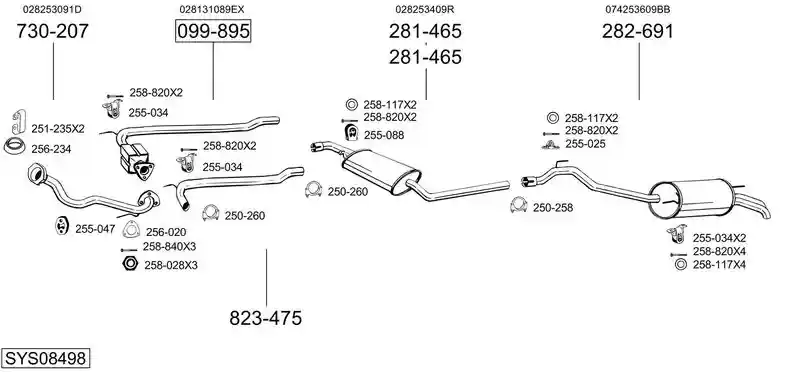 BOSAL SYS08498