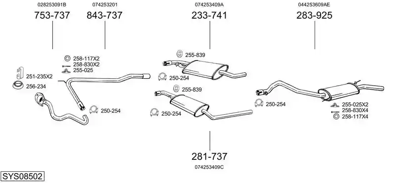 BOSAL SYS08502