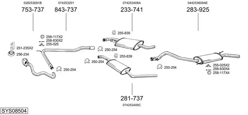 BOSAL SYS08504