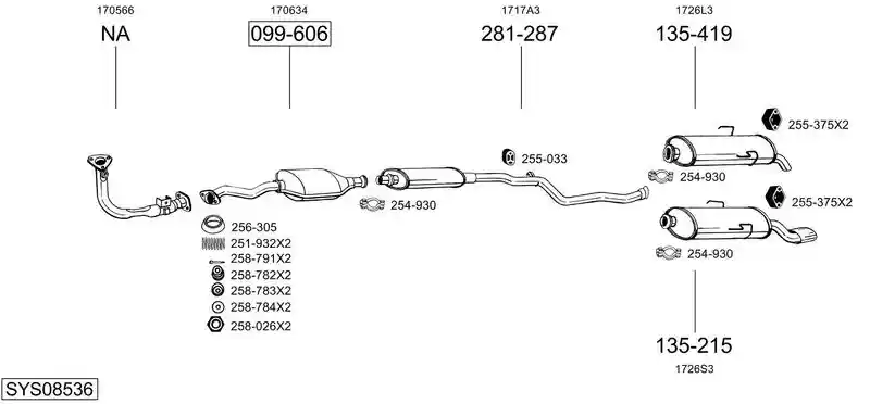 BOSAL SYS08536