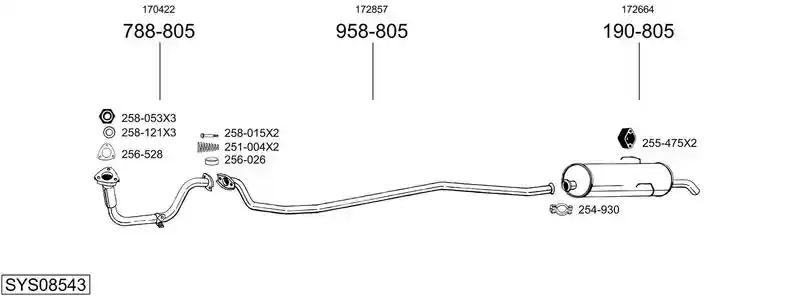 BOSAL SYS08543