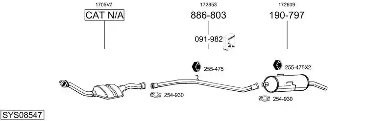 BOSAL SYS08547