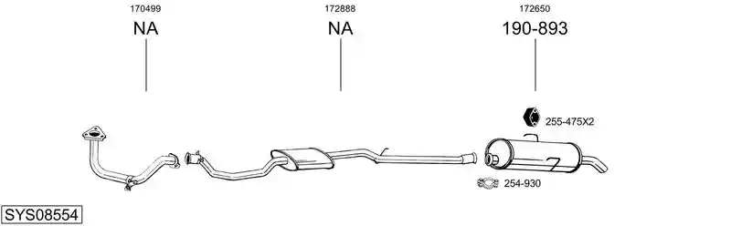 BOSAL SYS08554