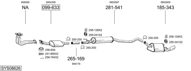 BOSAL SYS08626