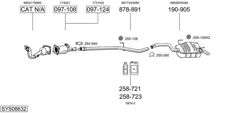 BOSAL SYS08632