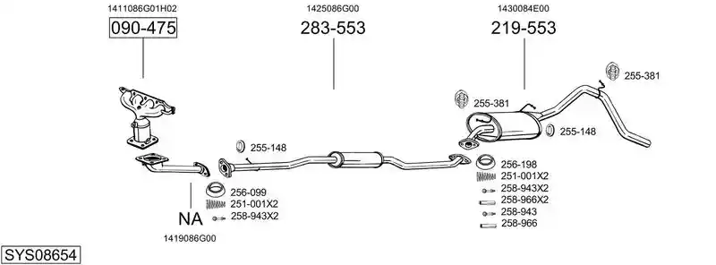 BOSAL SYS08654