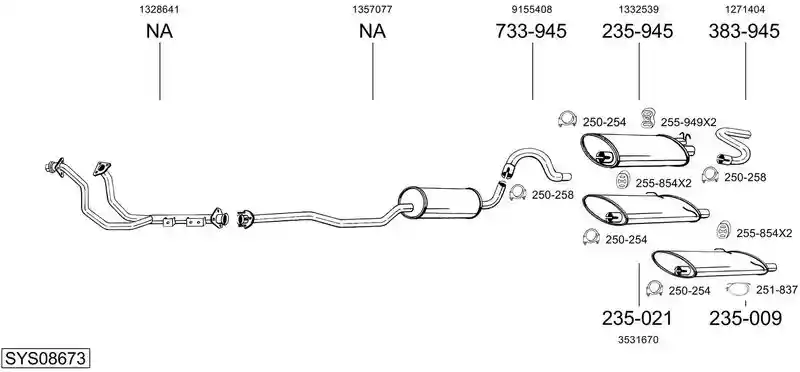 BOSAL SYS08673