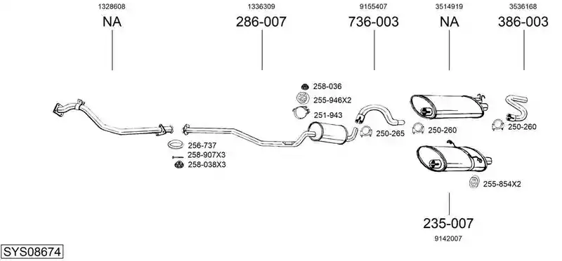 BOSAL SYS08674