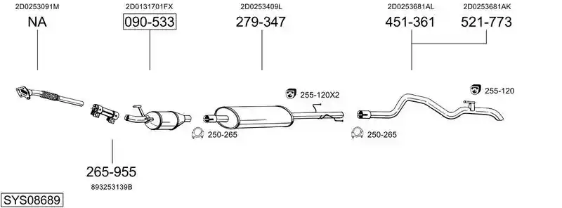 BOSAL SYS08689