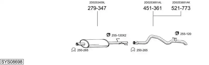 BOSAL SYS08698
