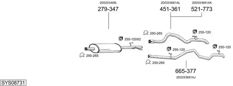 BOSAL SYS08731