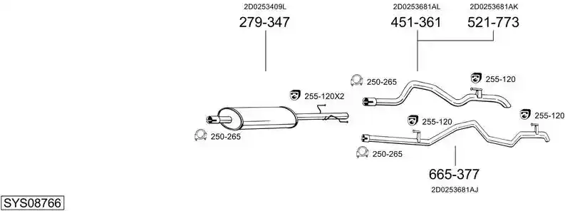 BOSAL SYS08766