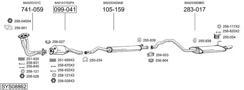 BOSAL SYS08862