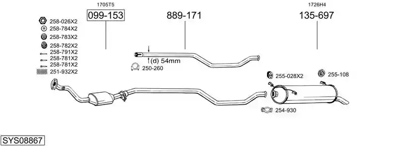 BOSAL SYS08867