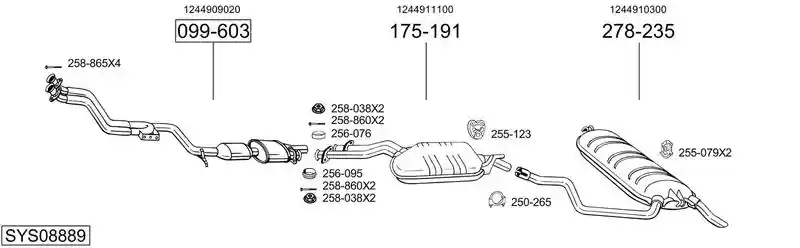 BOSAL SYS08889