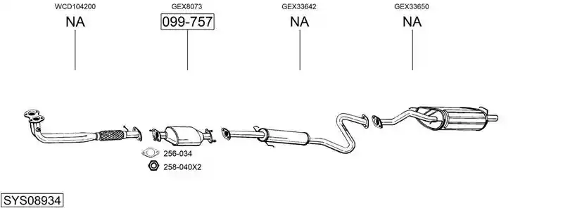 BOSAL SYS08934