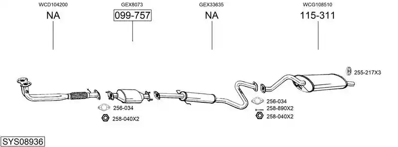 BOSAL SYS08936