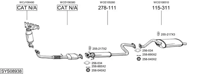 BOSAL SYS08938
