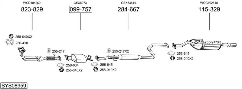 BOSAL SYS08959