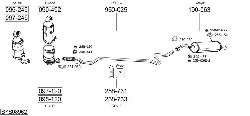 BOSAL SYS08962