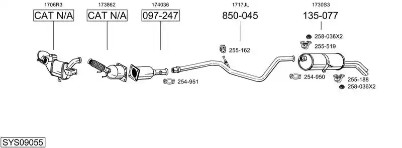 BOSAL SYS09055