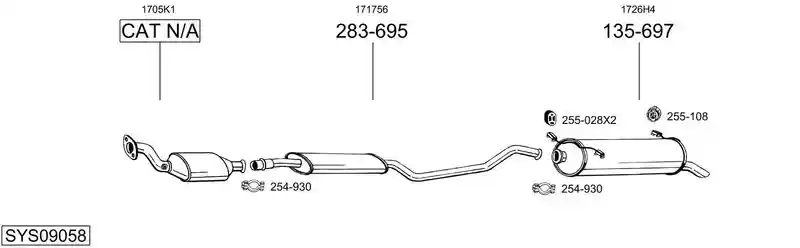 BOSAL SYS09058