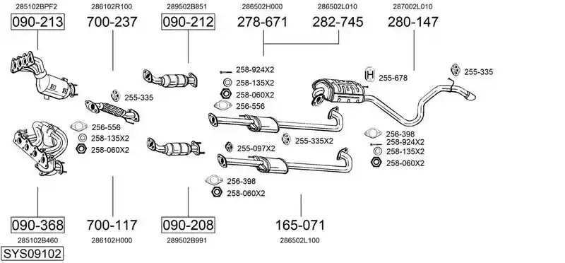 BOSAL SYS09102