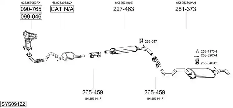 BOSAL SYS09122