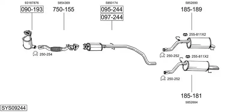 BOSAL SYS09244