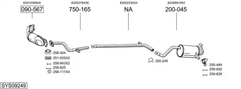 BOSAL SYS09249
