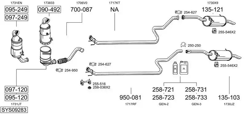 BOSAL SYS09283