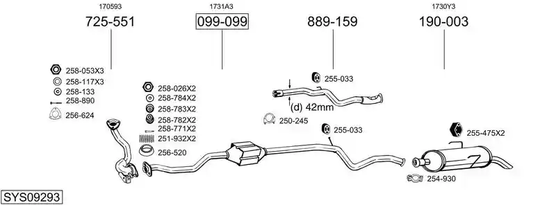 BOSAL SYS09293