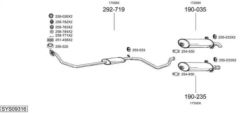 BOSAL SYS09316