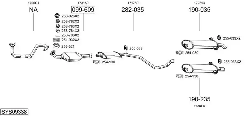 BOSAL SYS09338