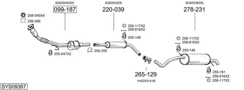 BOSAL SYS09367