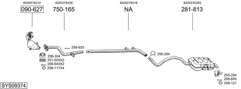 BOSAL SYS09374