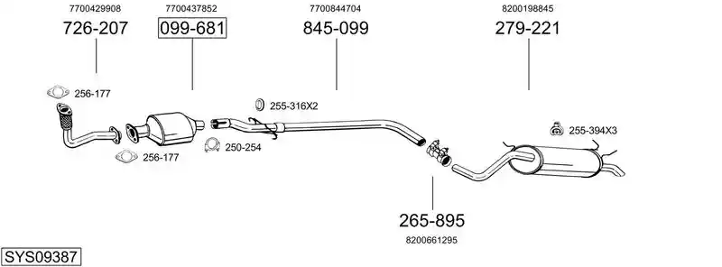 BOSAL SYS09387