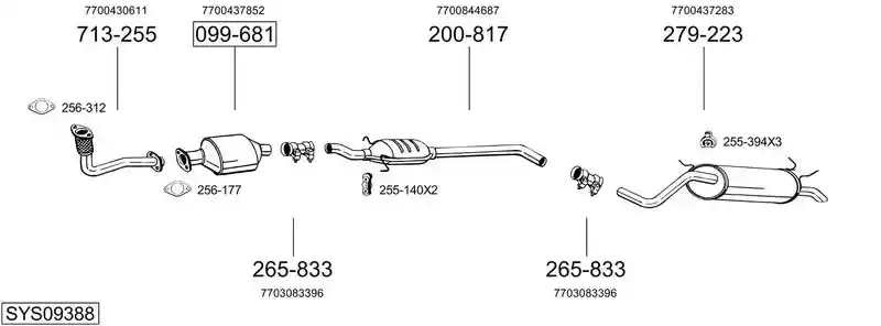 BOSAL SYS09388