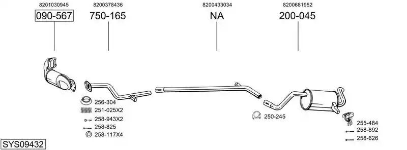 BOSAL SYS09432