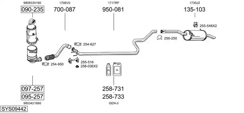 BOSAL SYS09442