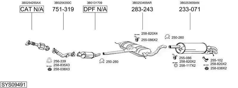 BOSAL SYS09491