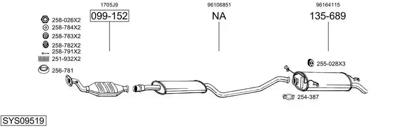 BOSAL SYS09519