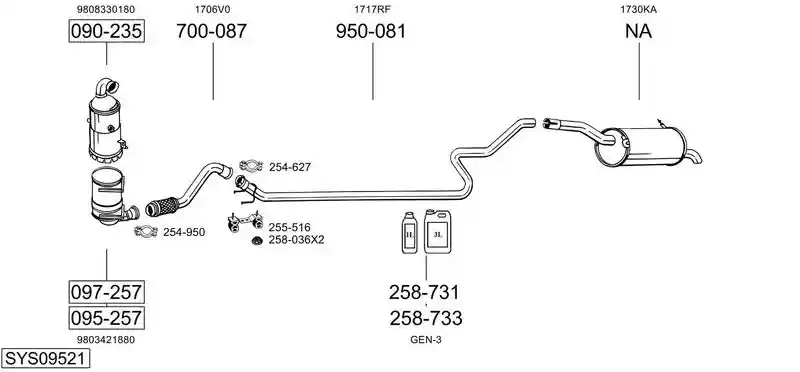 BOSAL SYS09521