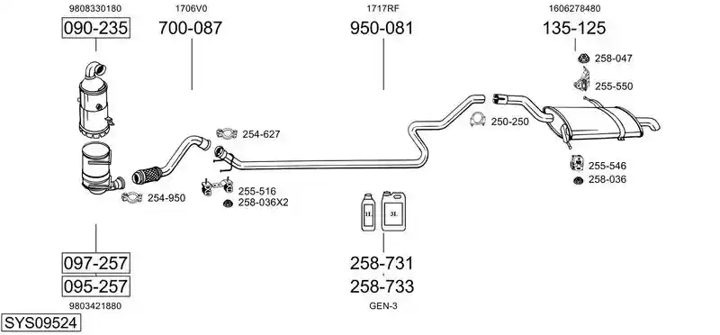 BOSAL SYS09524
