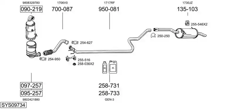 BOSAL SYS09734