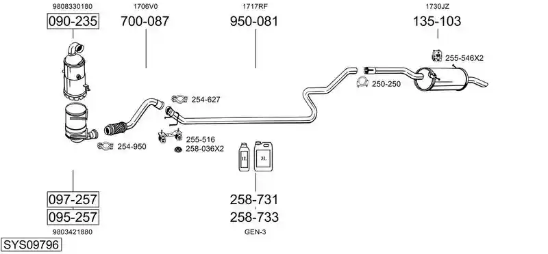 BOSAL SYS09796