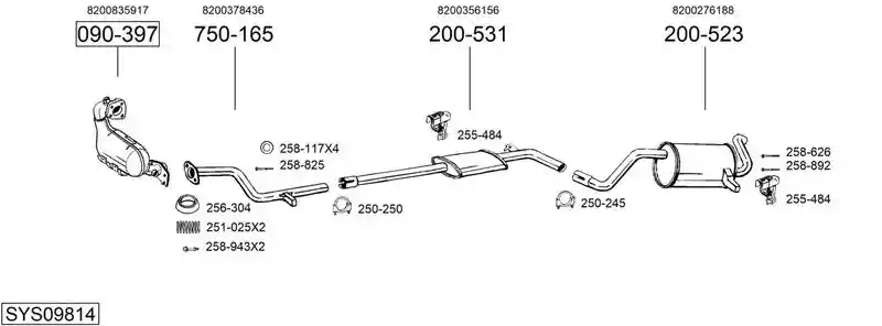 BOSAL SYS09814