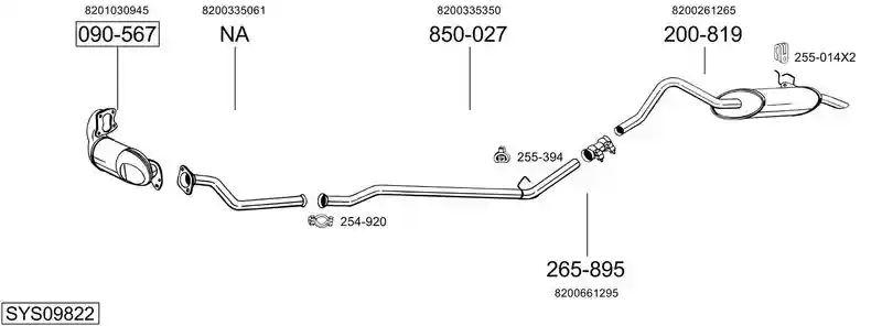 BOSAL SYS09822